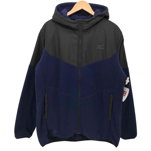 ミズノ MIZUNO 生地切替 フーデッド フリースジャケット メンズ LL