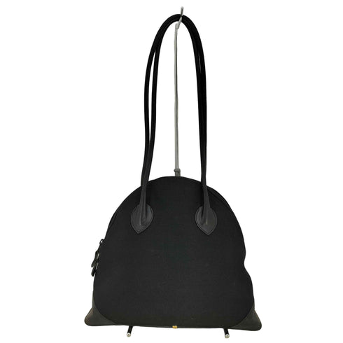 イヴサンローラン Yves Saint Laurent OLD レザーハンドル キャンバス ショルダーバッグ レディース