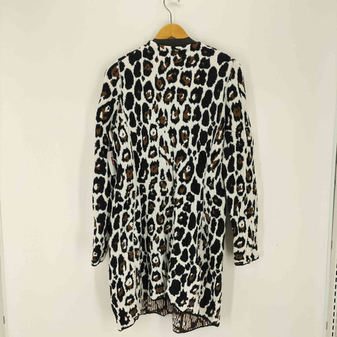 ソニアリキエル SONIA RYKIEL イタリア製 ジップアップノーカラーコート レオパード パイル レディース JPN:L