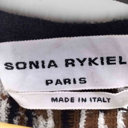 ソニアリキエル SONIA RYKIEL イタリア製 ジップアップノーカラーコート レオパード パイル レディース JPN:L