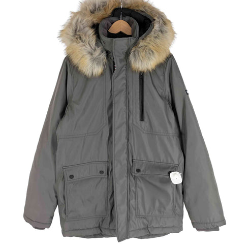トミーヒルフィガー TOMMY HILFIGER 袖ロゴパッチ ファー中綿ジャケット メンズ import:M