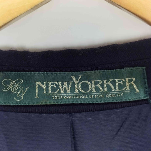 ニューヨーカー NEWYORKER 紺ブレ 金ボタン ダブルテーラードジャケット メンズ