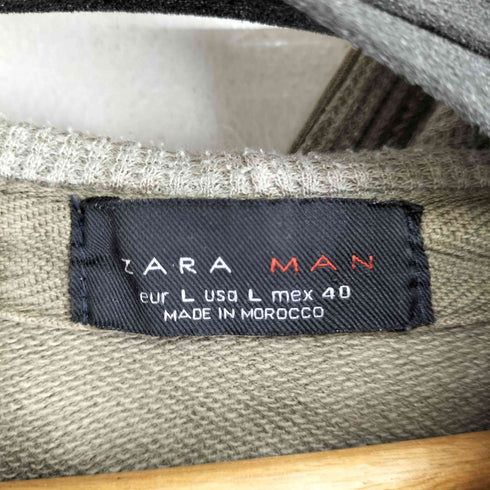 ザラ ZARA 斜めジップ パーカー メンズ US L