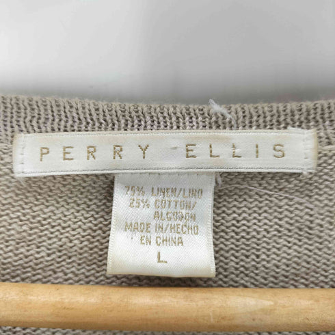 ペリーエリス PERRY ELLIS リネンコットン クルーネックニット メンズ JPN:L