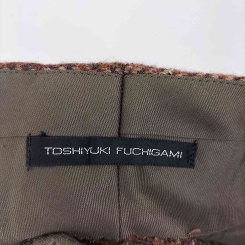 toshiyuki fuchigami ツイードテーパードパンツ アンクルボタン メンズ
