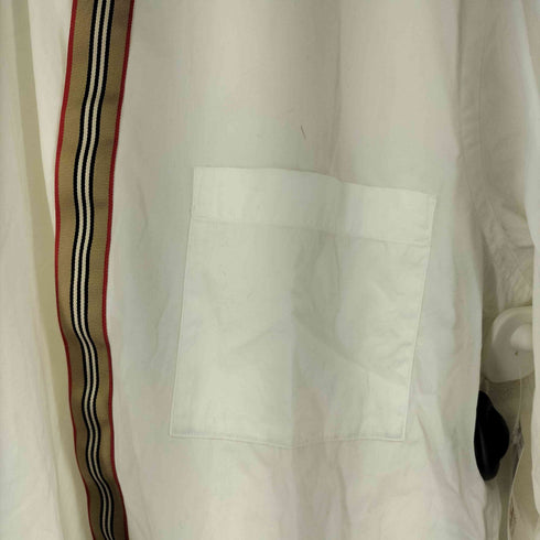 バーバリーロンドン BURBERRY LONDON Icon Stripe Detail Stretch Cotton Poplin Shirt メンズ JPN:L