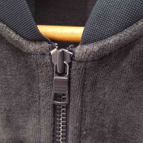 アルマーニエクスチェンジ ARMANI EXCHANGE H-Holiday-2014 袖ロゴ刺繍 ベロアトラックジャケット メンズ import:S