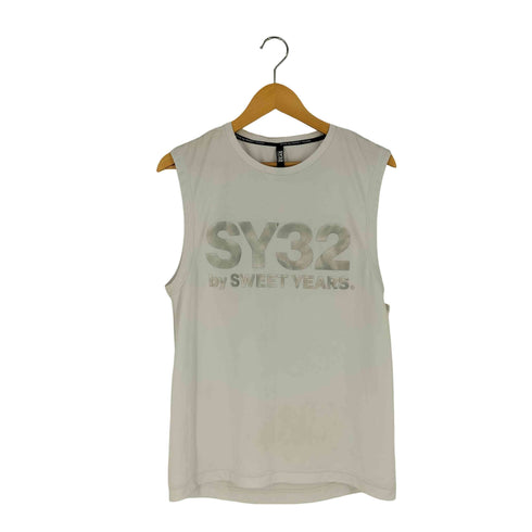 エスワイサーティトゥー SY32 by SWEET YEARS ACTIVE BACK MESH NO SLEEVE アクティブ バックメッシュ ノースリーブカットソー メンズ import:M