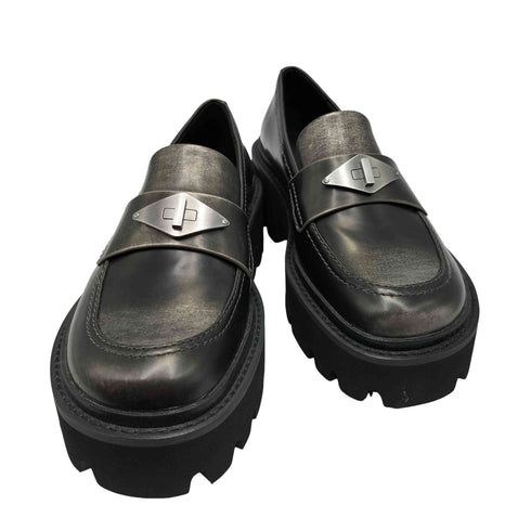 チャールズキース CHARLES & KEITH 22AW Metallic Accent Penny Loafers メタリックアクセント ペニーローファー レディース JPN:23
