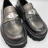 チャールズキース CHARLES & KEITH 22AW Metallic Accent Penny Loafers メタリックアクセント ペニーローファー レディース JPN:23