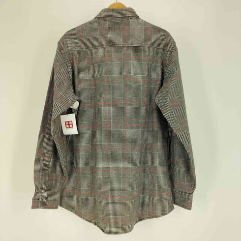 エディーバウアー Eddie Bauer 80S USA製 黒タグ McKinley Cloth グレンチェック フラップポケット フランネルシャツ ネルシャツ メンズ