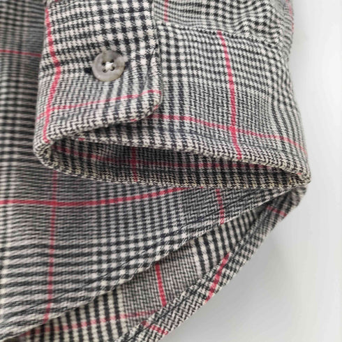 エディーバウアー Eddie Bauer 80S USA製 黒タグ McKinley Cloth グレンチェック フラップポケット フランネルシャツ ネルシャツ メンズ