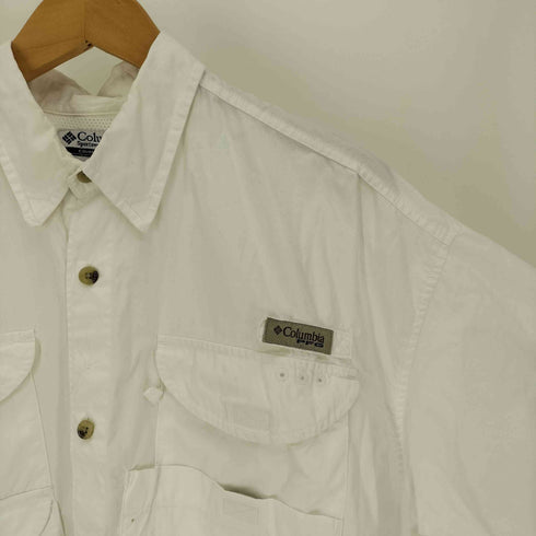 コロンビア Columbia 00S PFG 裏地メッシュ マルチポケット S/S フィッシングシャツ メンズ import:M