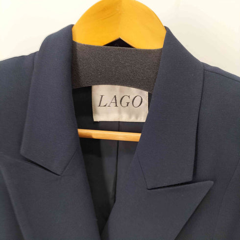LAGO ダブルブレストテーラードジャケット 紺ブレ 金ボタン レディース