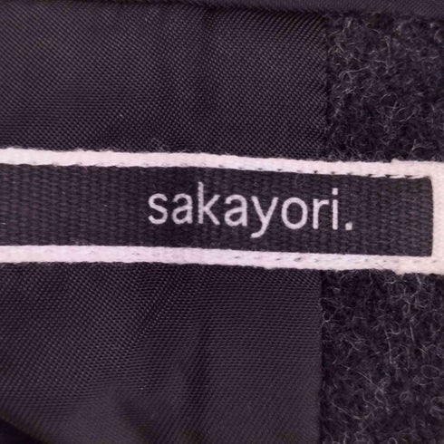 サカヨリ sakayori 素材切替 ウールナイロン ダブルチェスターコート レディース 38