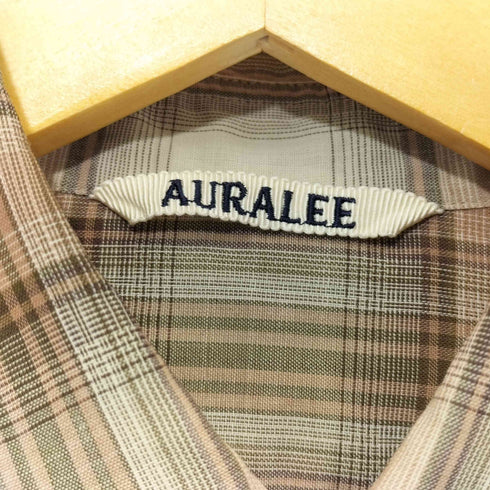 オーラリー AURALEE 22SS WOOLRECYCLEDPOLYESTER CLOTH SHIRTS メンズ