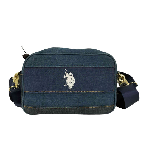 ユーエスポロアッスン U.S.POLO ASSN ロゴ刺繍 デニム ショルダーバッグ レディース