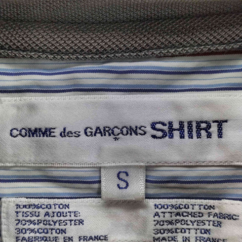 コムデギャルソンシャツ COMME des GARCONS SHIRT 03ss ストライプシャツ ドッキング ポロシャツ メンズ JPN:S