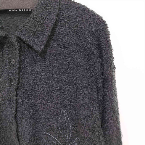 イーエスシーステュディオ ESC STUDIO flower knit polo mtm レディース