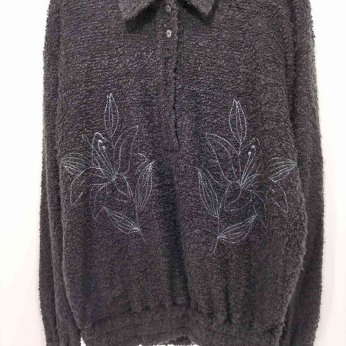 イーエスシーステュディオ ESC STUDIO flower knit polo mtm レディース