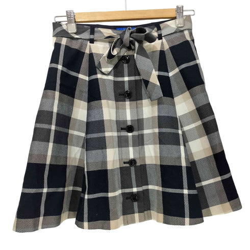 ブルーレーベルクレストブリッジ BLUE LABEL CRESTBRIDGE ウエストリボン フレアミニスカート レディース 34