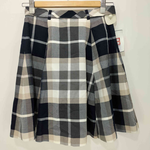 ブルーレーベルクレストブリッジ BLUE LABEL CRESTBRIDGE ウエストリボン フレアミニスカート レディース 34