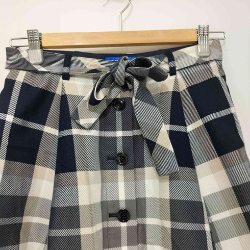 ブルーレーベルクレストブリッジ BLUE LABEL CRESTBRIDGE ウエストリボン フレアミニスカート レディース 34