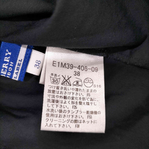 バーバリーブルーレーベル BURBERRY BLUE LABEL ロゴ刺繍 フリルボウタイブラウス レディース 38