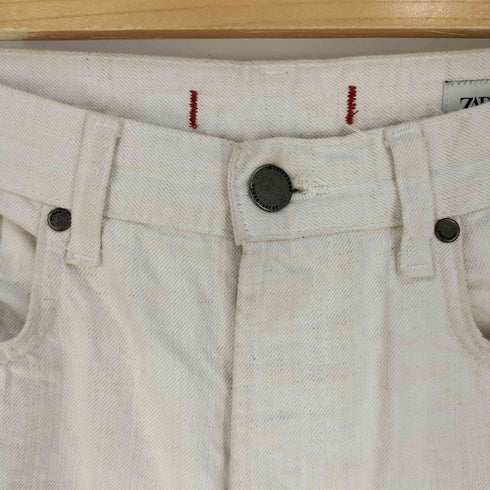 ザラ ZARA ワイド ホワイトデニムパンツ レディース EUR:34