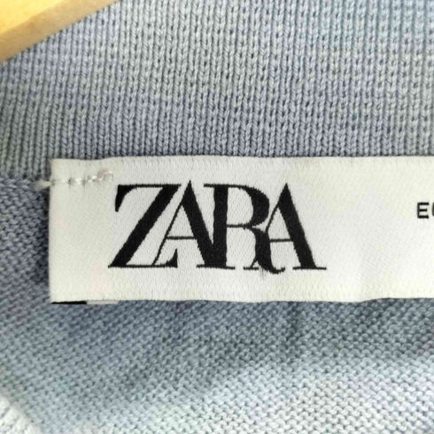 ザラ ZARA コットンシルク ニットポロシャツ レディース import:S