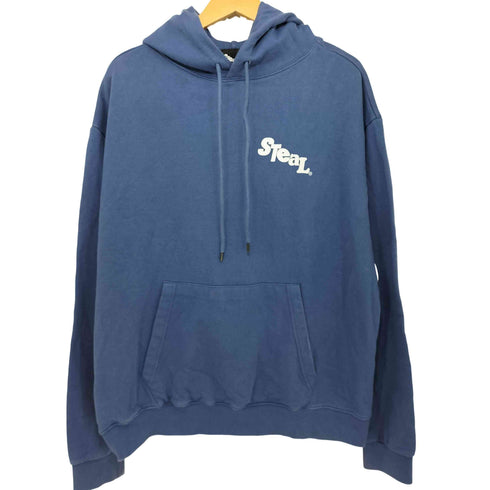 steal meaning 両面プリントプルオーバーパーカー メンズ