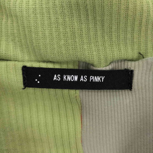 アズノゥアズピンキー AS KNOW AS PINKY メローが流れる SETOP シアー コンビ ワンピース チュールOP レディース FREE