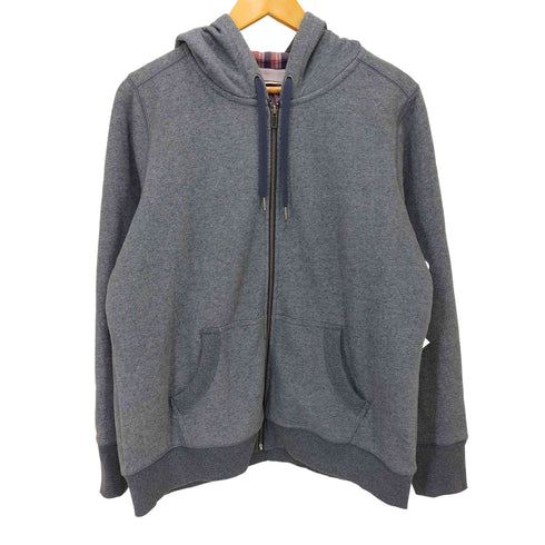 エルエルビーン L.L.Bean 内側ストライプ柄コットンジップアップパーカー メンズ JPN:L