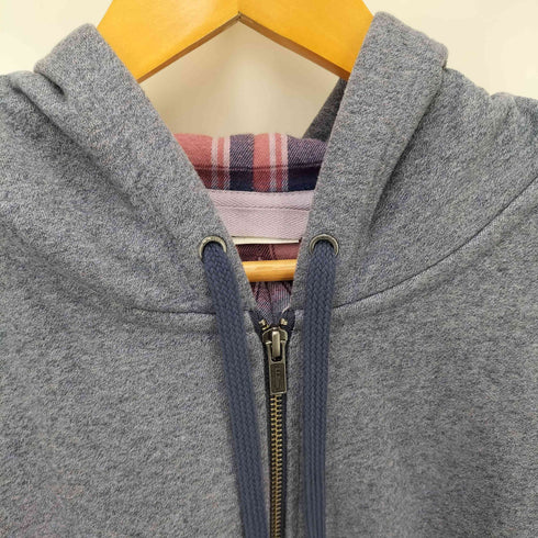 エルエルビーン L.L.Bean 内側ストライプ柄コットンジップアップパーカー メンズ JPN:L