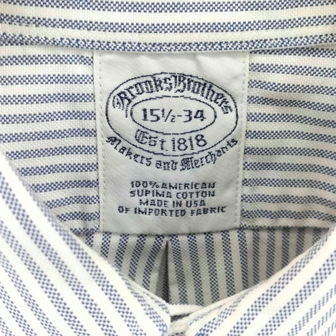 ブルックスブラザーズ BROOKS BROTHERS USA製 ストライプ ボタンダウン L/S シャツ メンズ