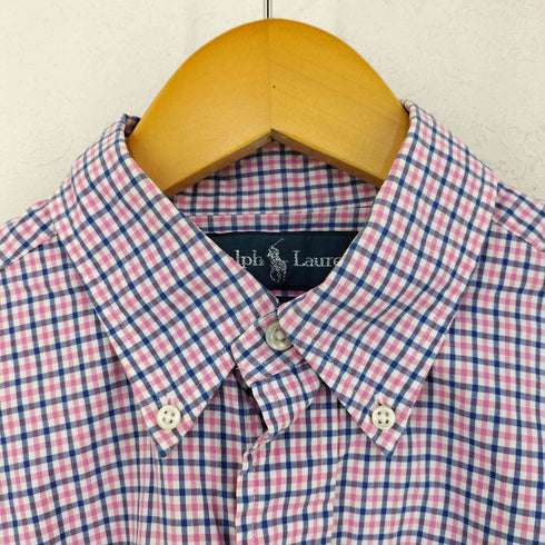 ラルフローレン RALPH LAUREN CLASSIC FIT ポニー刺繍 半袖 チェックBDシャツ メンズ JPN:S