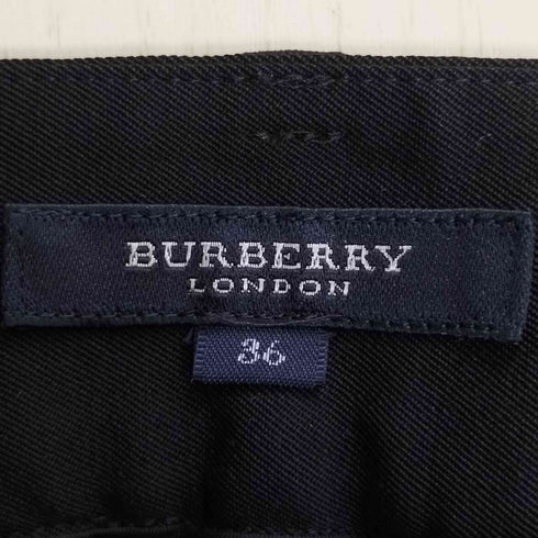 バーバリーロンドン BURBERRY LONDON ウール センタープレス スラックス レディース 36
