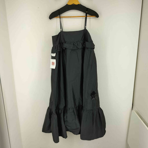 ヌキテパ NE QUITTEZ PAS Poly Dupion Strap Frilled Dress レディース