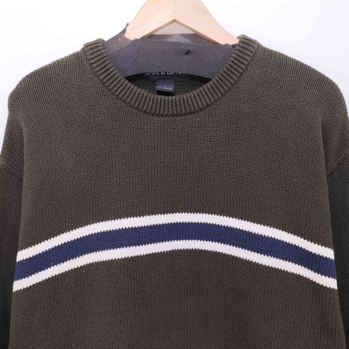 croft & barrow 90-2000s センターボーダー コットン クルーネックニット メンズ import:L