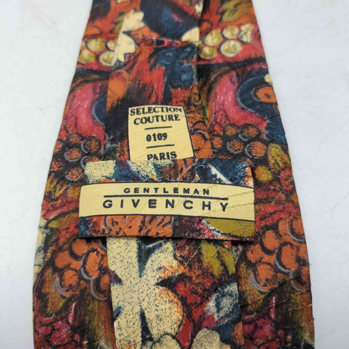 ジバンシィ GIVENCHY イタリア製 シルク フラワー ジャガード ネクタイ メンズ