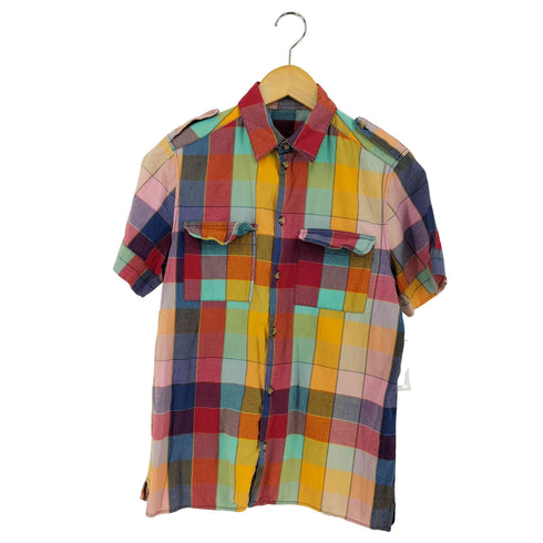 アーペーセー A.P.C. エポレット マドラスチェック半袖シャツ メンズ JPN:M
