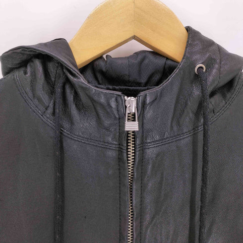 harlem rounge レザージップフーディー メンズ JPN:M