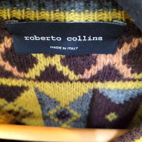 ロベルトコリーナ ROBERTO COLLINA MADE IN ITALY ネイティブニットベスト メンズ EUR:48
