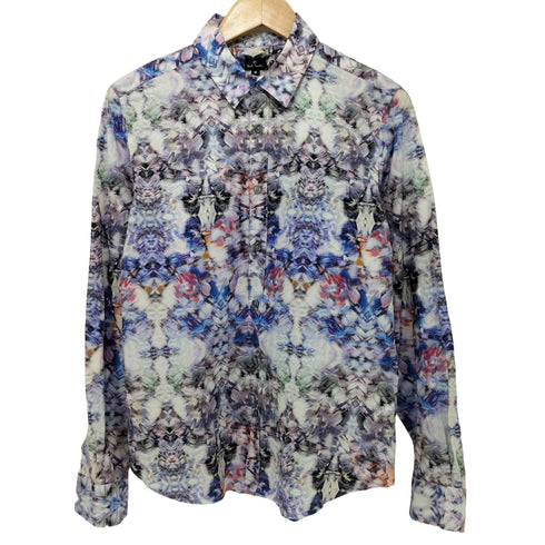 ピーエスポールスミス PS Paul Smith 総柄 L/S シャツ PS刻印ボタン メンズ import:M