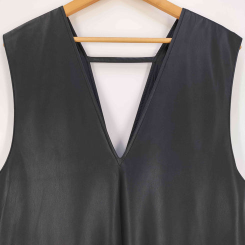 レイビームス Ray BEAMS フェイクレザーVネックノースリーブワンピース レディース JPN:0