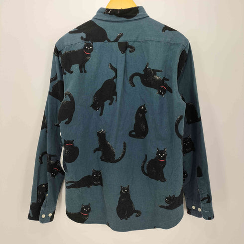 チャオ CIAO 日本製 COTTON LINEN PRINT SHIRTS CAT メンズ JPN:L