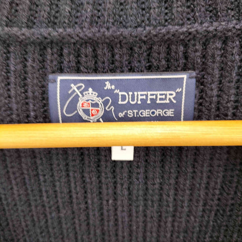 ザダファーオブセントジョージ The DUFFER of ST.GEORGE エンブレムボタンニットジャケット メンズ L
