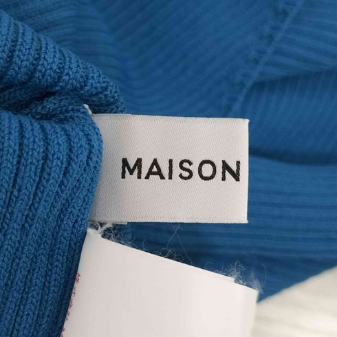 メゾンスペシャル MAISON SPECIAL フレアスリーブオープンネックニットトップ レディース JPN:M