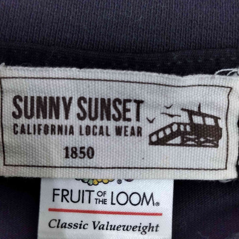 フルーツオブザルーム FRUIT OF THE LOOM SUNNY SUNSET 両面プリント ロングスリーブTシャツ レディース import:S