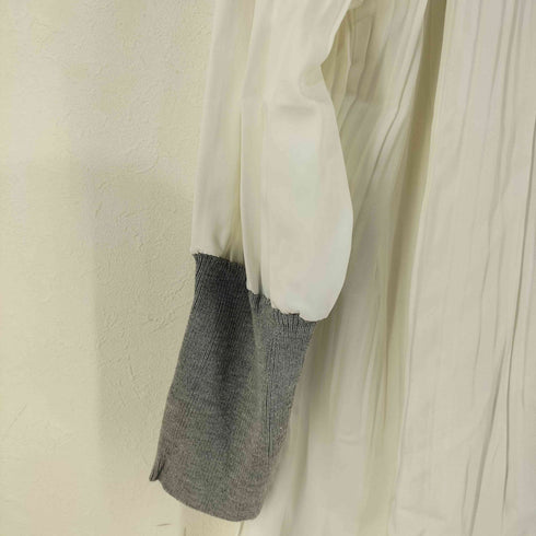 コイビトミサキ koibito misaki 異素材切替ハイネックプリーツAラインニットチュニック レディース M-L